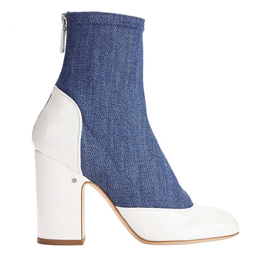 New Laurence Dacade Melody Booties Blue/White 36